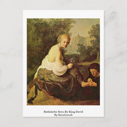 Bathsheba von König David von Rembrandt gesehen Postkarte (Vorderseite)