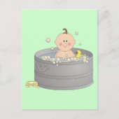 Bathtime Baby Postkarte (Vorderseite)