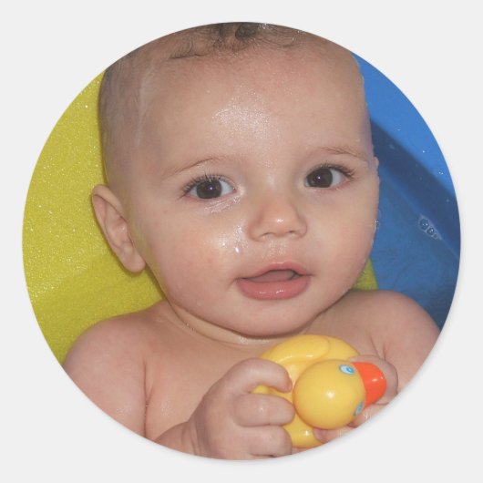 Bathtime Runder Aufkleber (Vorderseite)