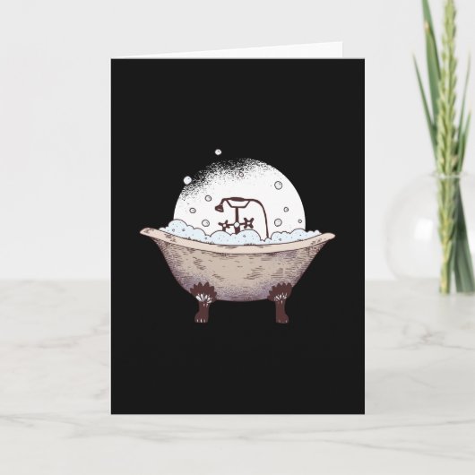 Bathtub-Cartoon Karte (Vorderseite)