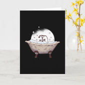 Bathtub-Cartoon Karte (Gelbe Blume)