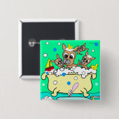Bathtub Chihuahua Welppy Button 1 (Vorne & Hinten)