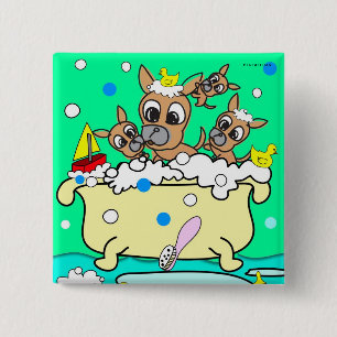 Bathtub Chihuahua Welppy Button 1