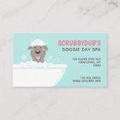 Bathtub Dog | Hundefisch | Hund Groomer Visitenkarte (Vorderseite)