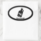 Bathtub Gin Railway Company Oval Flasche 2 Ovaler Aufkleber (Tasche)