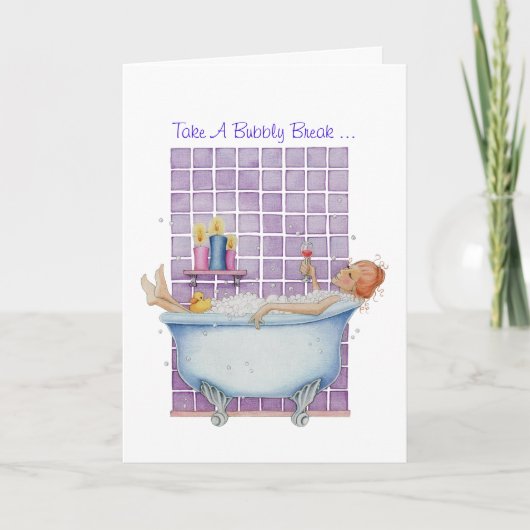 Bathtub Joy Card Karte (Vorderseite)