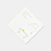 Bathtub Rubber Duck Baby Shower Gender Neutral Serviette (Ecke)