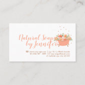 Bathtub Soap Bubble Orange Visitenkarte (Rückseite)