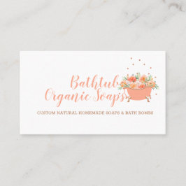 Bathtub Soap Bubble Orange Visitenkarte