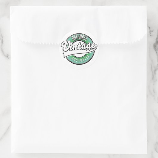 Bathurst australia Vintages Logo Runder Aufkleber (Tasche)