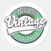Bathurst australia Vintages Logo Runder Aufkleber (Vorderseite)