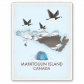 Bathurst Island Kanada Reiseplan Aufkleber (Vorderseite)
