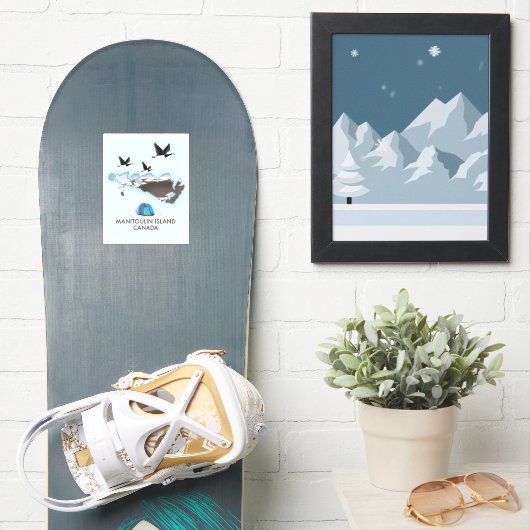 Bathurst Island Kanada Reiseplan Aufkleber (Snowboard)