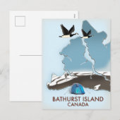 Bathurst Island Kanada Reiseplan Feiertagspostkarte (Vorne/Hinten)
