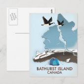 Bathurst Island Kanada Reiseplan Postkarte (Vorne/Hinten)