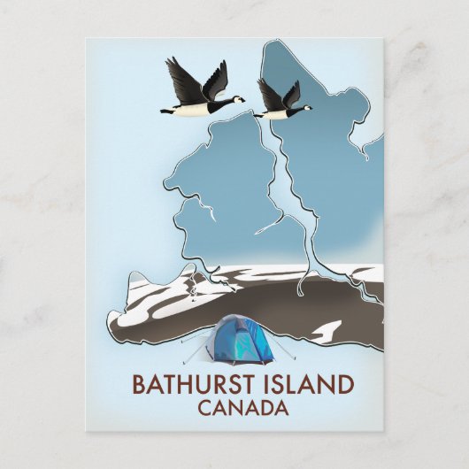 Bathurst Island Kanada Reiseplan Postkarte (Vorderseite)