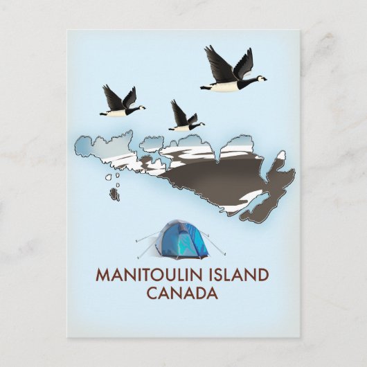 Bathurst Island Kanada Reiseplan Postkarte (Vorderseite)