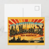 Bathurst New Brunswick Küstenbergbau-Stadt Postkarte (Vorne/Hinten)