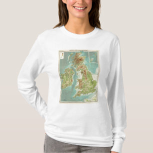 Bathyorographical Karte der britischen Inseln T-Shirt