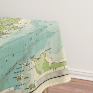 Bathyorographical Karte der britischen Inseln Tischdecke