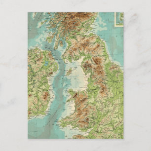 Bathyorographische Karte der Britischen Inseln