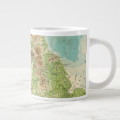Bathyorographische Karte der Britischen Inseln Jumbo-Tasse (Rechts)