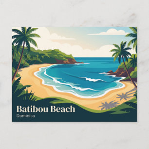 Batibou-Strand Dominica Postkarte
