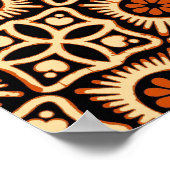 Batik abstrakt, nahtlos textiles Muster. Poster (Ecke)