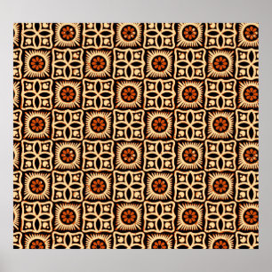 Batik abstrakt, nahtlos textiles Muster. Poster