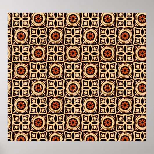 Batik abstrakt, nahtlos textiles Muster. Poster (Vorne)