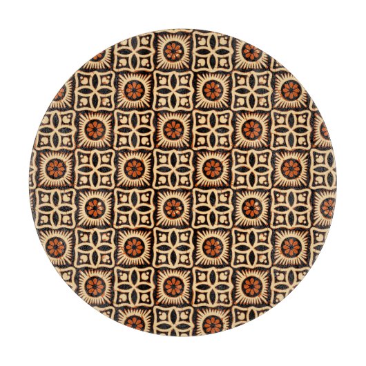 Batik abstrakt, nahtlos textiles Muster. Schneidebrett (Vorderseite)
