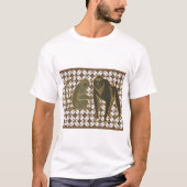 Batik-Affen im Retro-Stil mit Tribal-Mustern T-Shirt (Vorderseite)