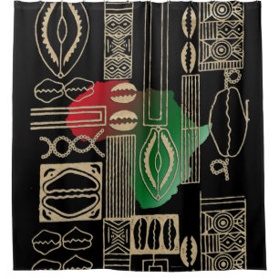Batik Beads Motif Duschvorhang