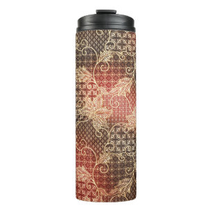 Batik Beauty: malaysisches künstlerisches Wunder Thermosbecher