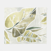 Batik-Blätter Fleecedecke (Vorderseite (Horizontal))