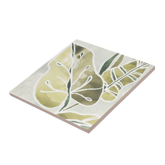 Batik-Blätter Fliese (Seite)