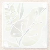 Batik-Blätter Glasuntersetzer (Rückseite)