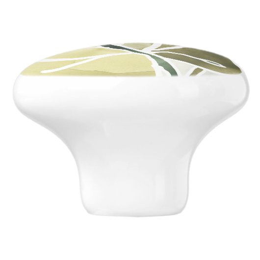 Batik-Blätter Keramikknauf (Seitenansicht)