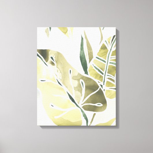 Batik-Blätter Leinwanddruck (Vorderseite)