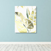 Batik-Blätter Leinwanddruck (Insitu (Holzboden))
