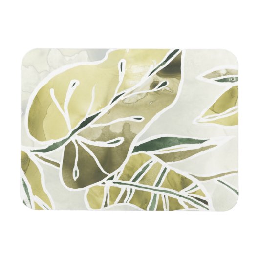 Batik-Blätter Magnet (Horizontal)