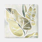 Batik-Blätter Magnet (Vorne)