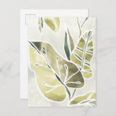 Batik-Blätter Postkarte (Vorne/Hinten)