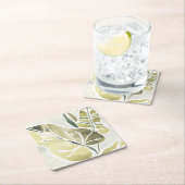 Batik-Blätter Rechteckiger Pappuntersetzer (Vor Ort)