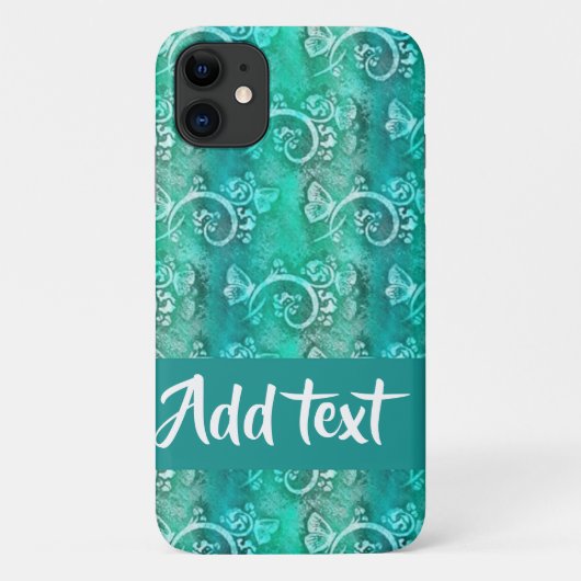 Batik-blaue Wirbel gemustert Case-Mate iPhone Hülle (Rückseite)