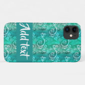 Batik-blaue Wirbel gemustert Case-Mate iPhone Hülle (Rückseite (Horizontal))