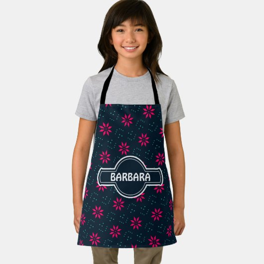 Batik Blue Blue Minimal Muster Schürze (Insitu)