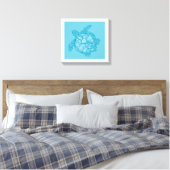Batik Blue Sea Turtle Malerei auf Leinwand (Insitu (Schlafzimmer))