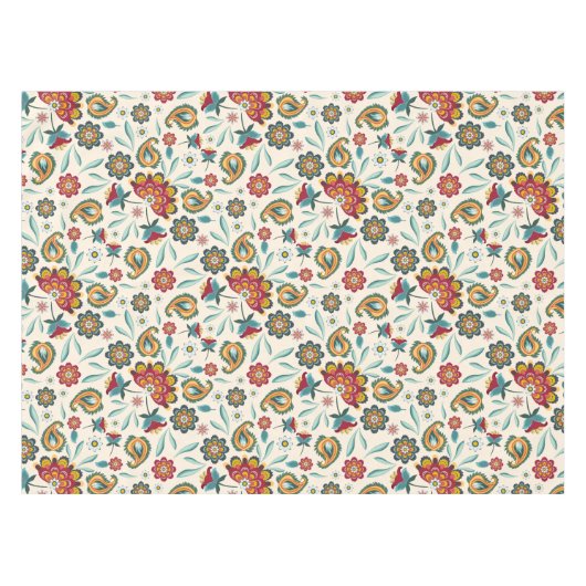 Batik BlumenBoho Indonesier-Art Tischdecke (Vorderseite (Horizontal))