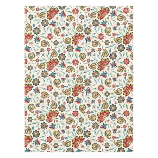 Batik BlumenBoho Indonesier-Art Tischdecke (Vorderseite)